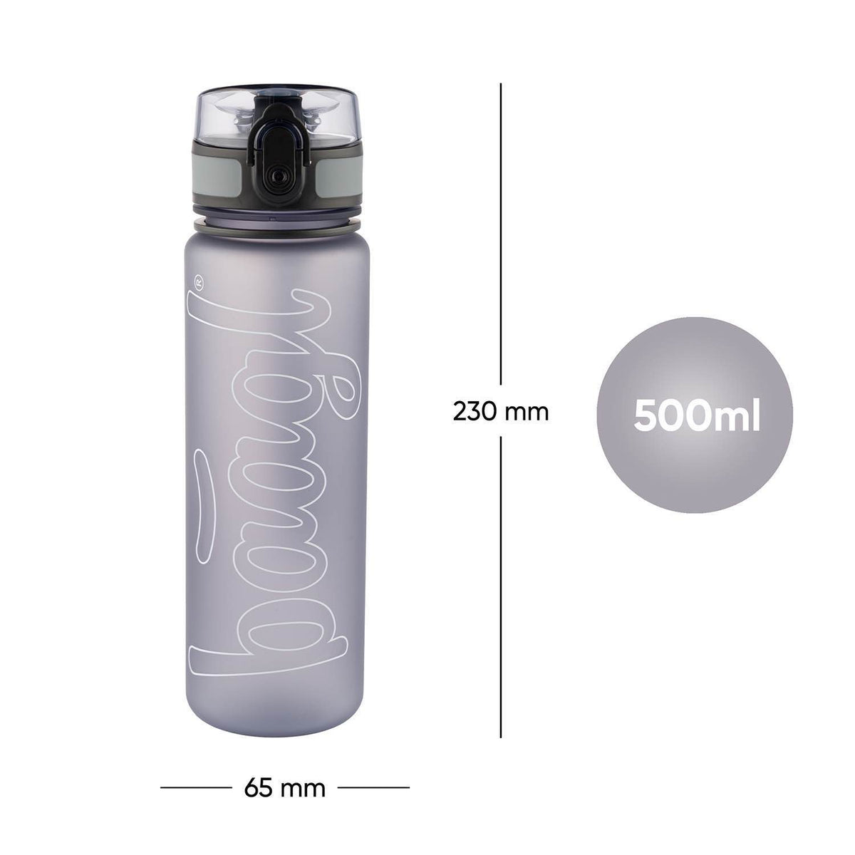 Tritan kulacs, szürke logóval, 500 ml