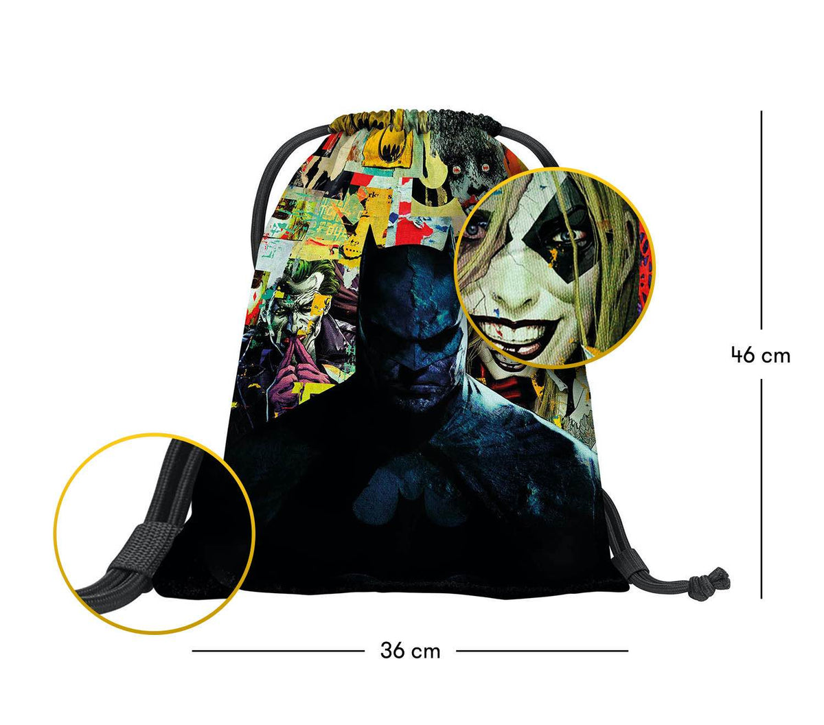 Batman Comics gördeszkás tornazsák