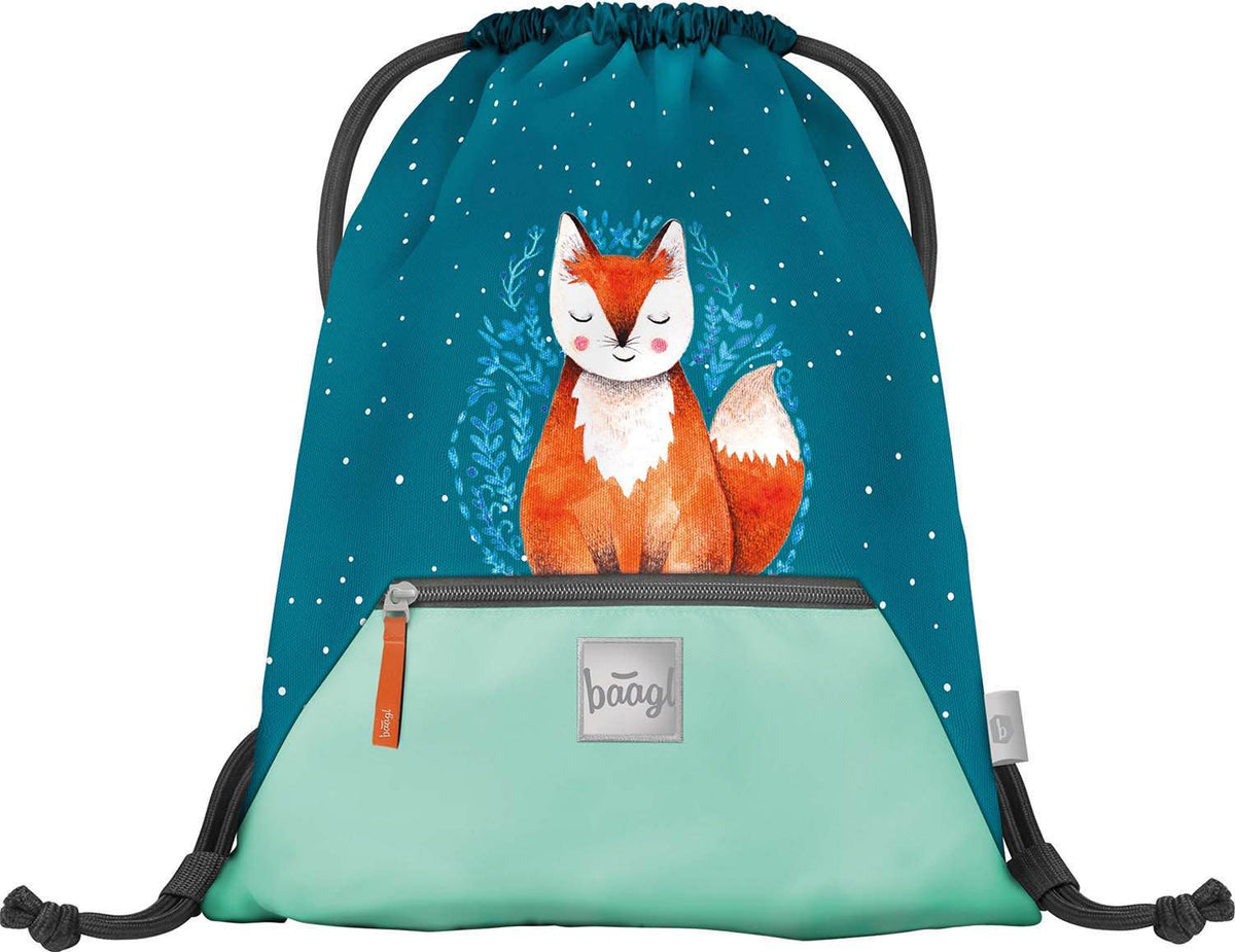 Tornazsák cipzáras zsebbel, róka