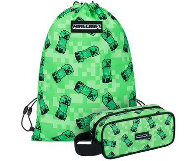 MINECRAFT SET 2 Creeper: tolltartó, tornazsák