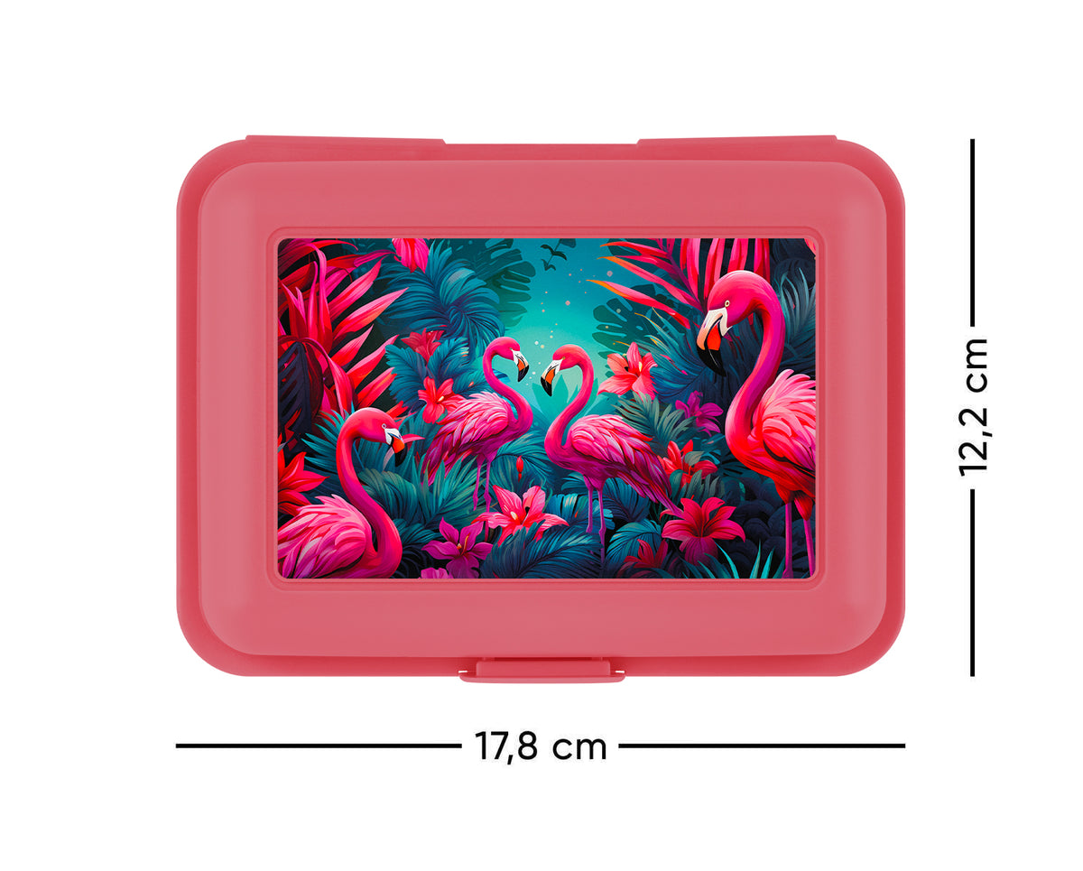 Flamingós uzsonnásdoboz