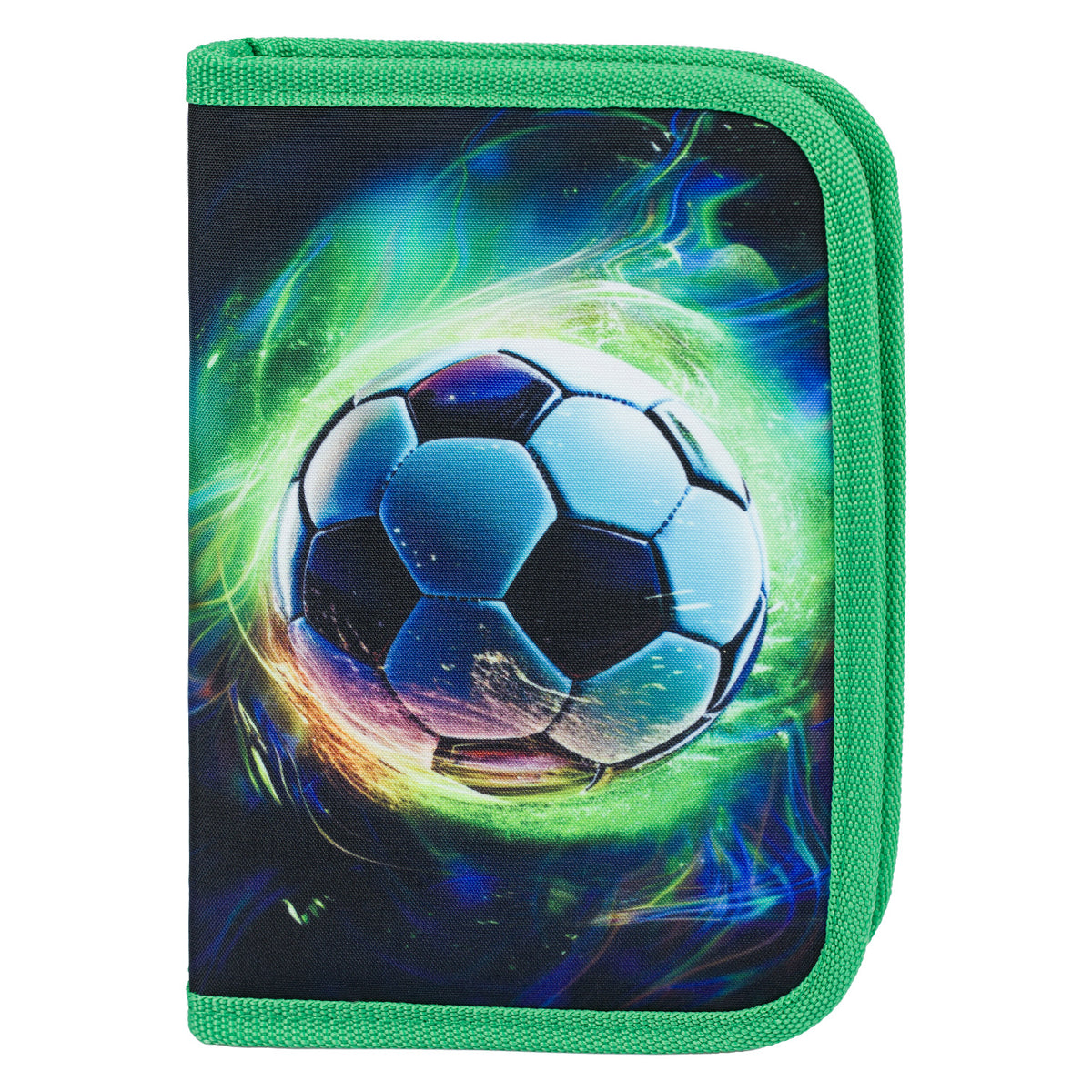Egyszintes tolltartó Football Green Ball