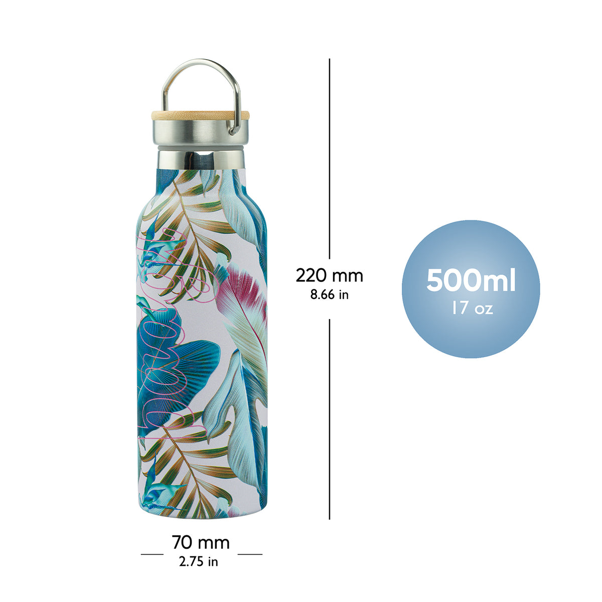 Bambuszfedeles termosz Leafs, 500 ml