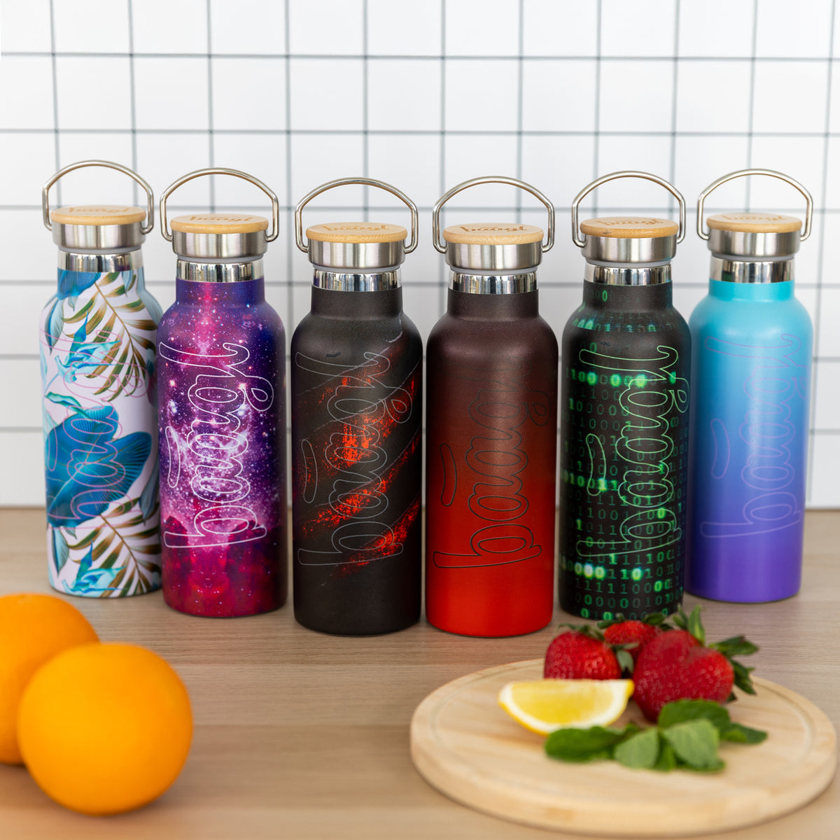 Bambuszfedeles termosz Volcano, 500 ml