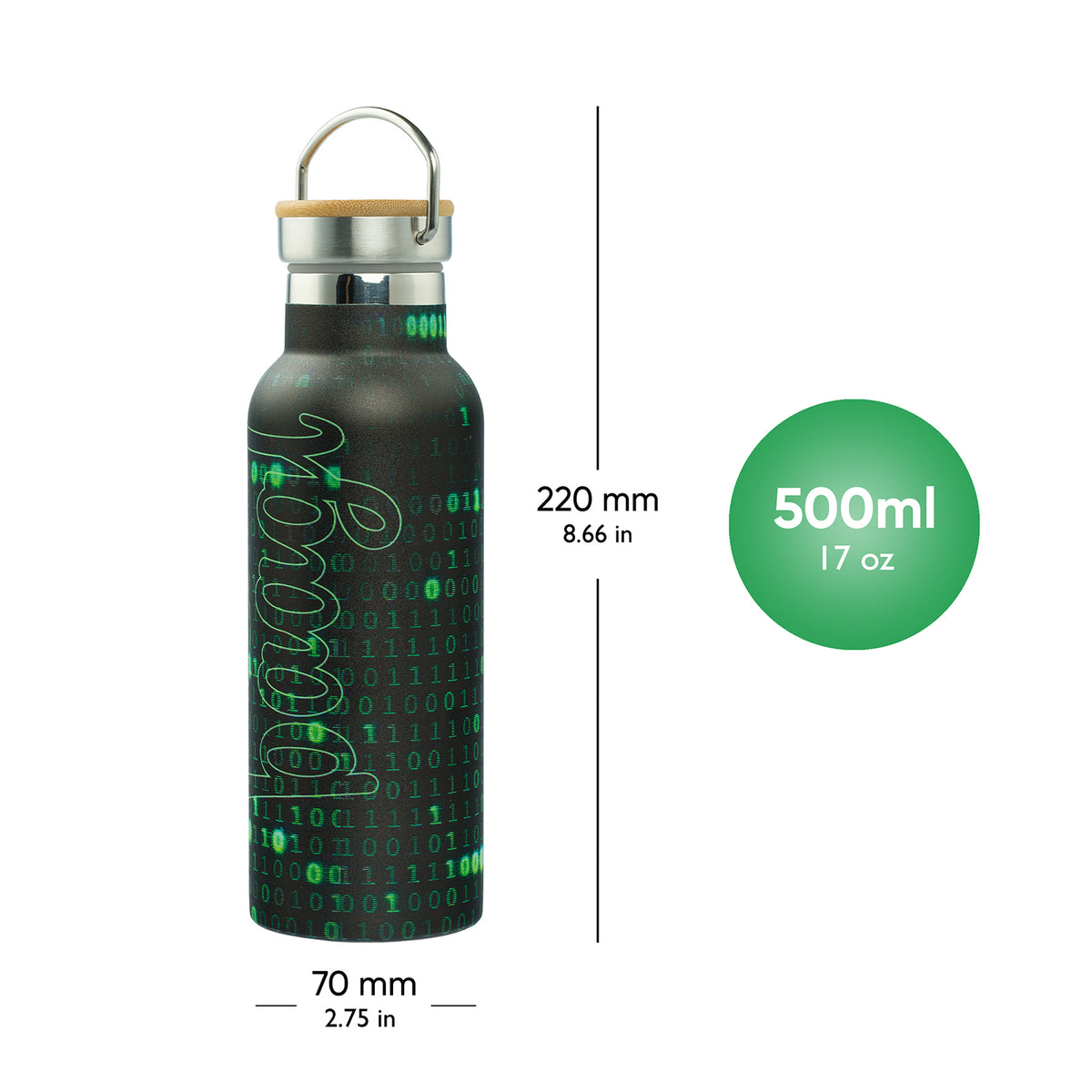 Bambuszfedeles termosz Numbers, 500 ml