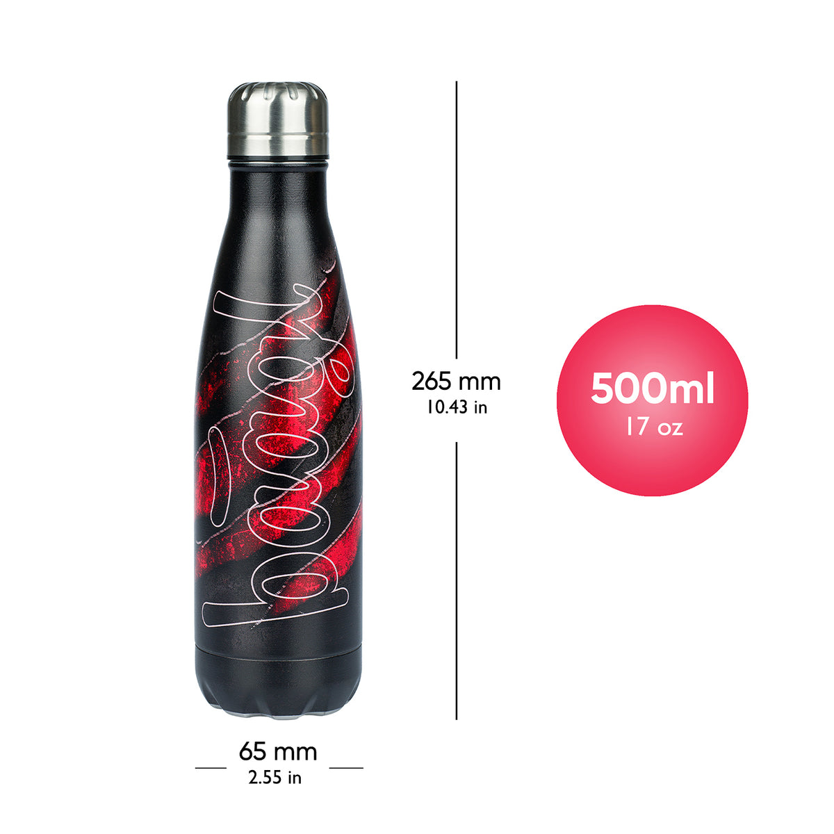 Fémkupakos termoszpalack Volcano, 500 ml