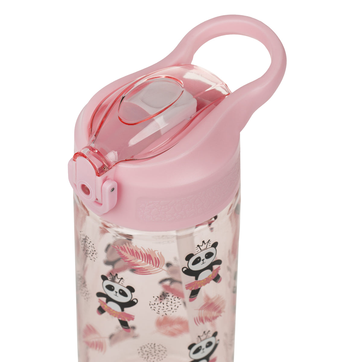 Tritan kulacs szívószállal, pandás, 500 ml