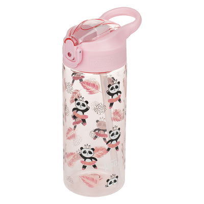 Tritan kulacs szívószállal, pandás, 500 ml
