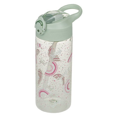 Tritan kulacs szívószállal, szivárványos, 500 ml