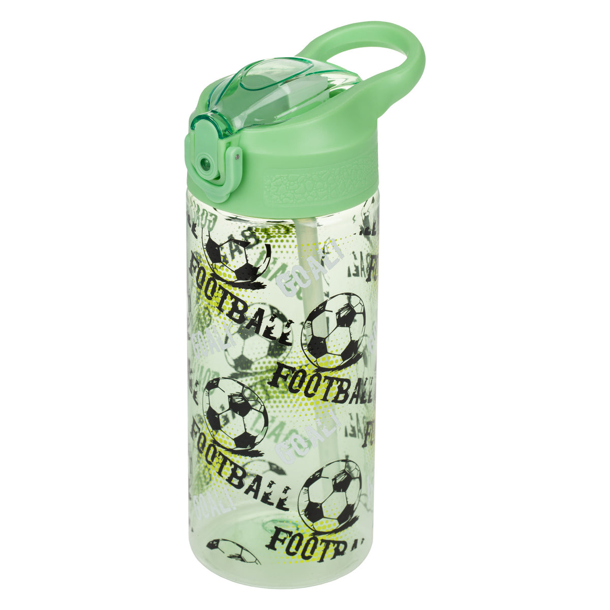 Tritan kulacs szívószállal, focilabdás, 500 ml