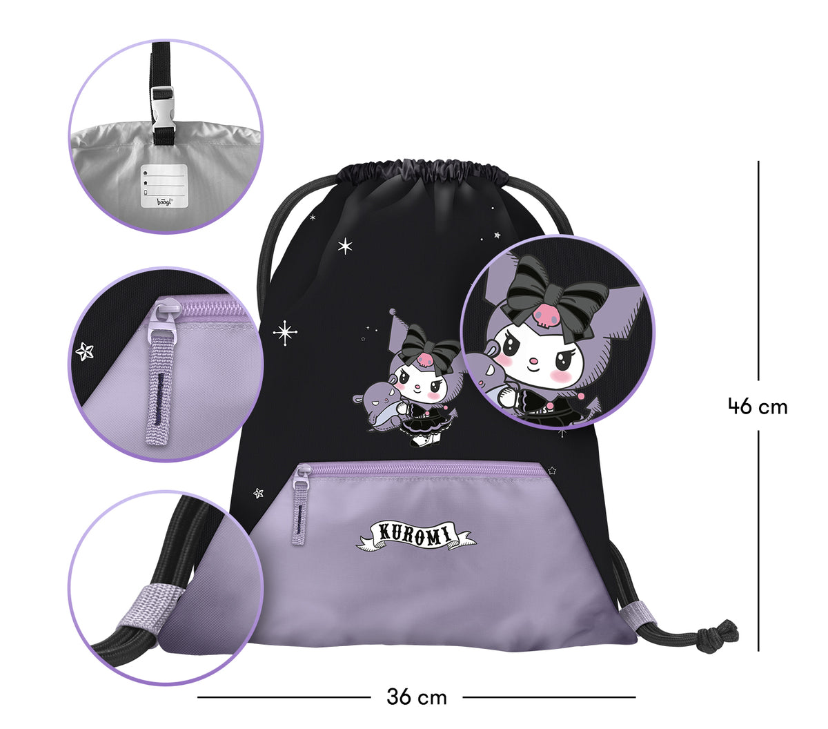 Cipzáras zsebes tornazsák Kuromi Fortune Dream