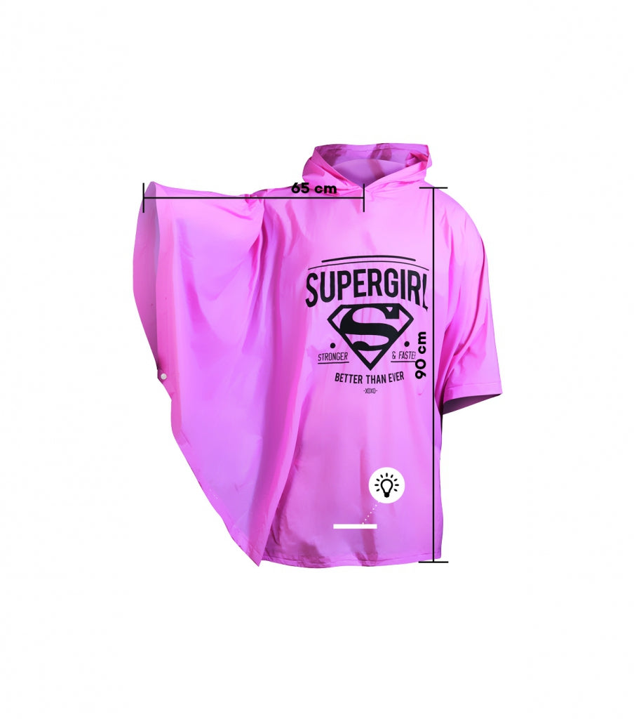 Nagyméretű hátizsák esőponcsóval Supergirl – STAY CALM
