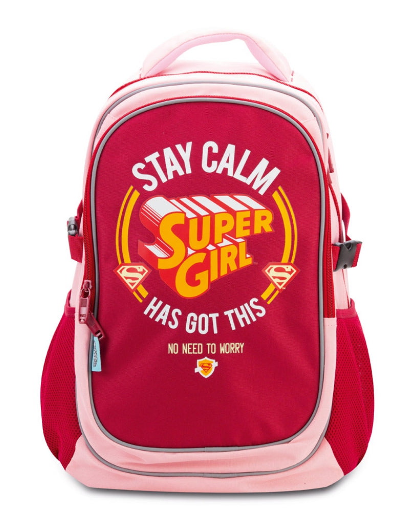 Nagyméretű hátizsák esőponcsóval Supergirl – STAY CALM