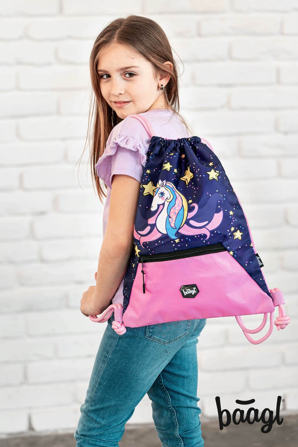 Cipzáras zsebbel ellátott edzőzsák Unicorn