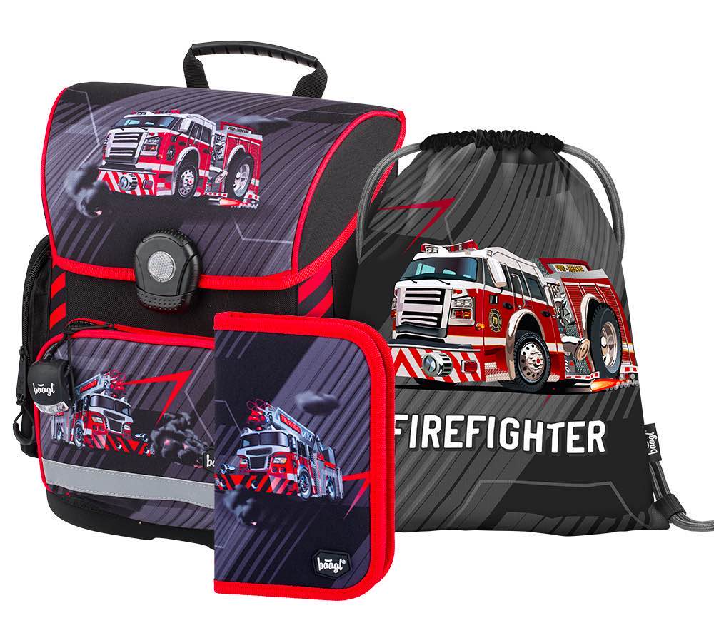 Firetruck iskolatáska-szett