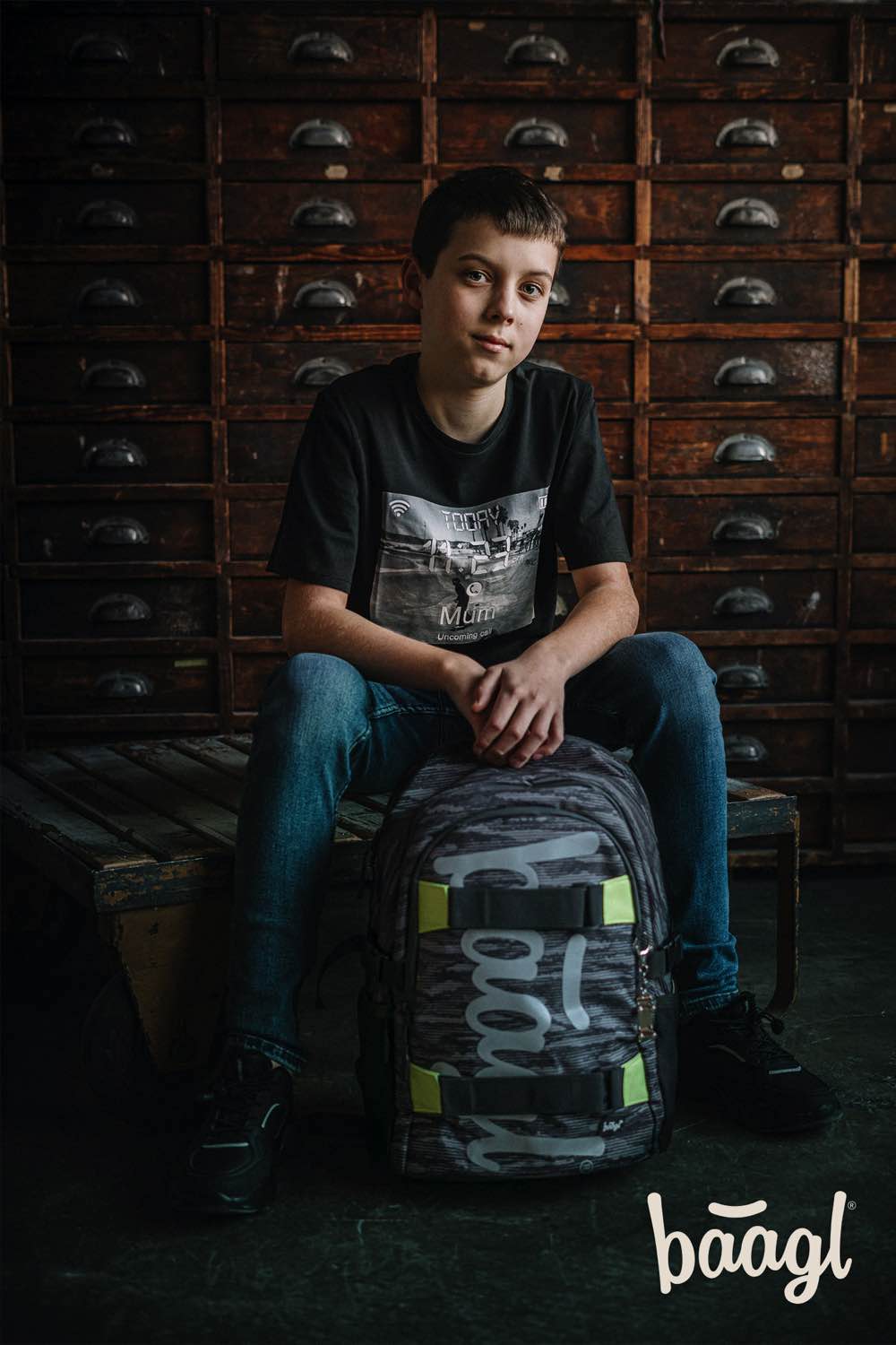 Skate Grey iskolai hátizsák